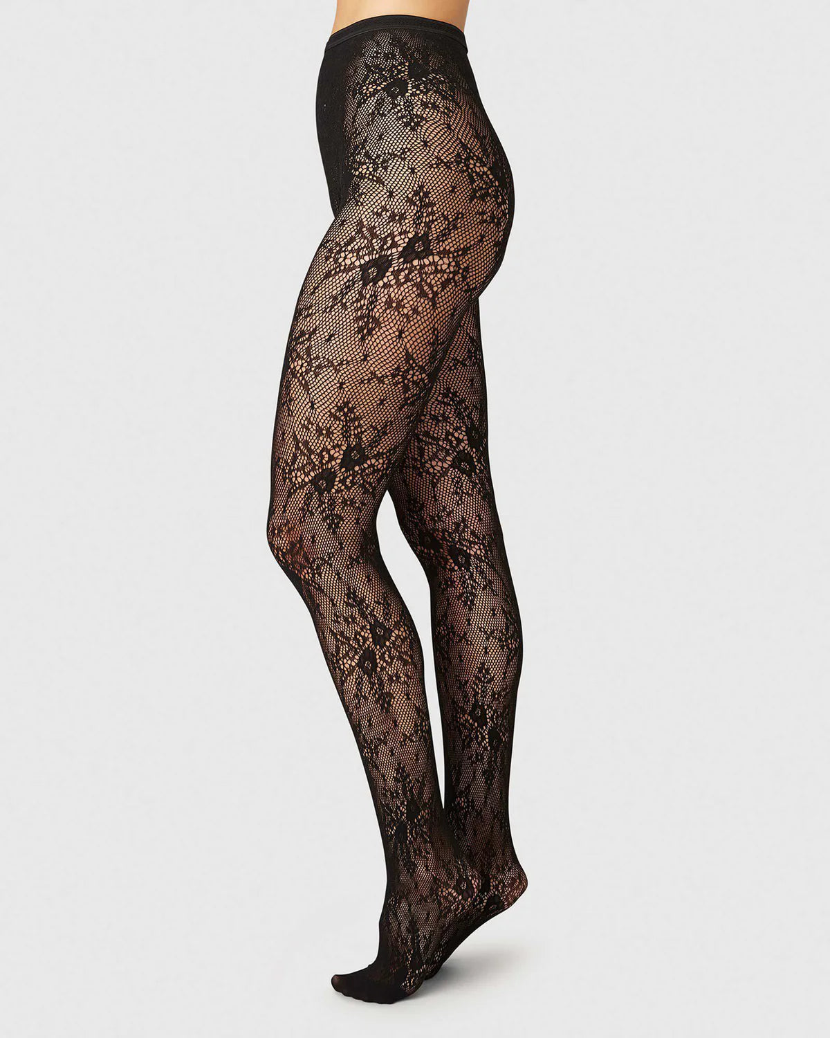 Rosa Lace Tights | Black