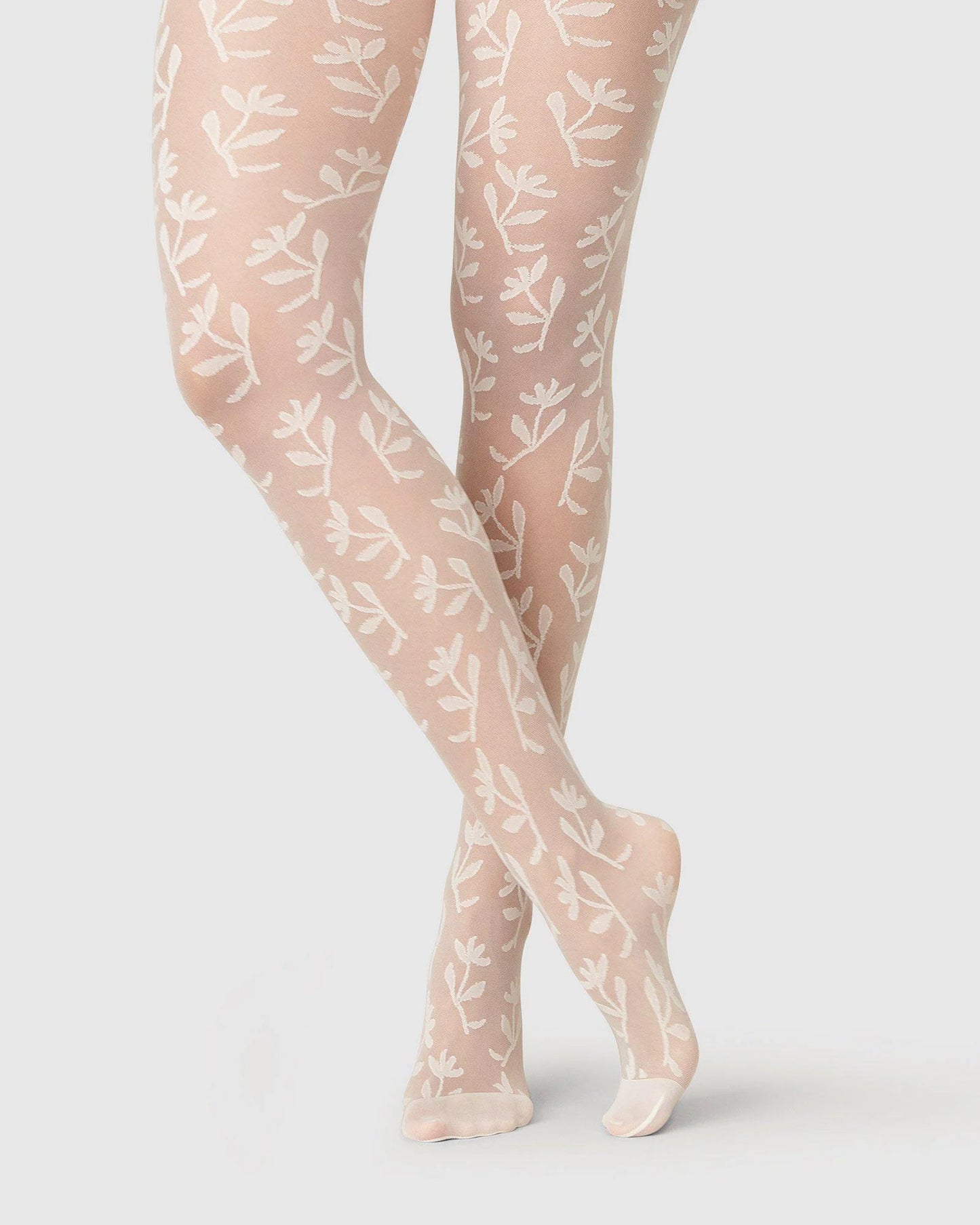 Flora Flower Tights Ivory