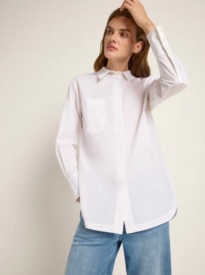 GOTS Oversized Blouse White