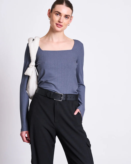 Fria Squareneck Longsleeve Top Turbulence