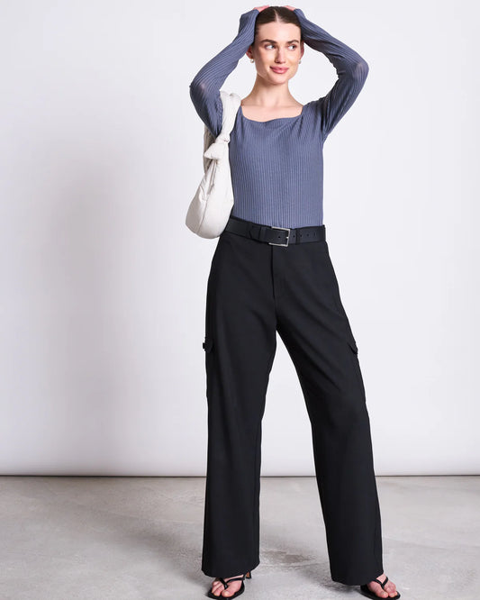 Fria Squareneck Longsleeve Top Turbulence