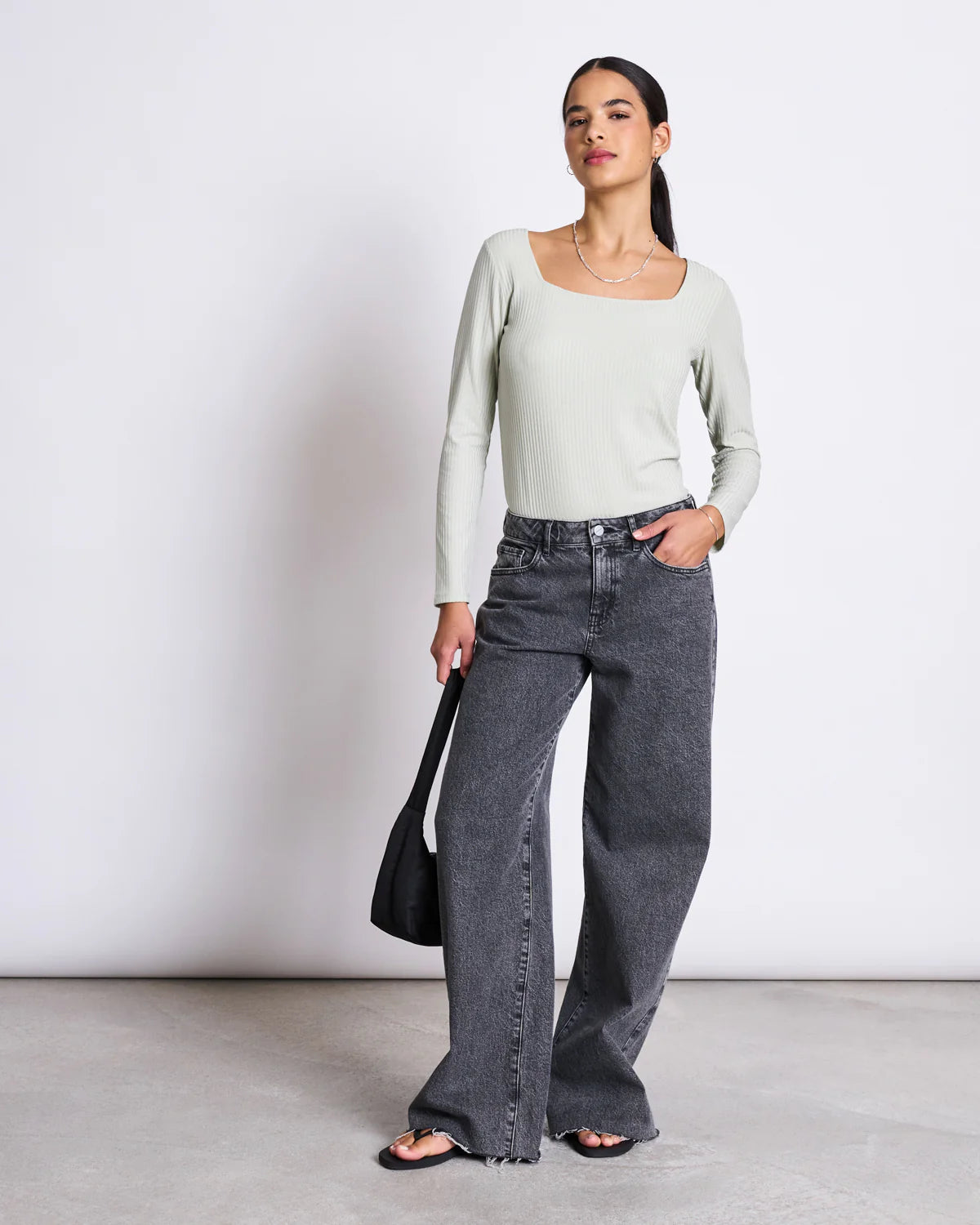 Fria Squareneck Longsleeve Top - Vintage Lace