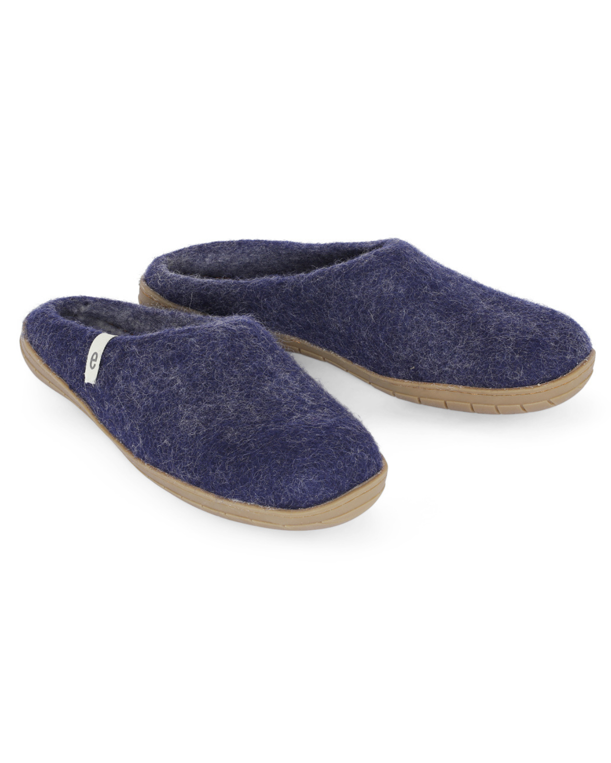 Egos Wool Slipper | Rubber Sole | Blue