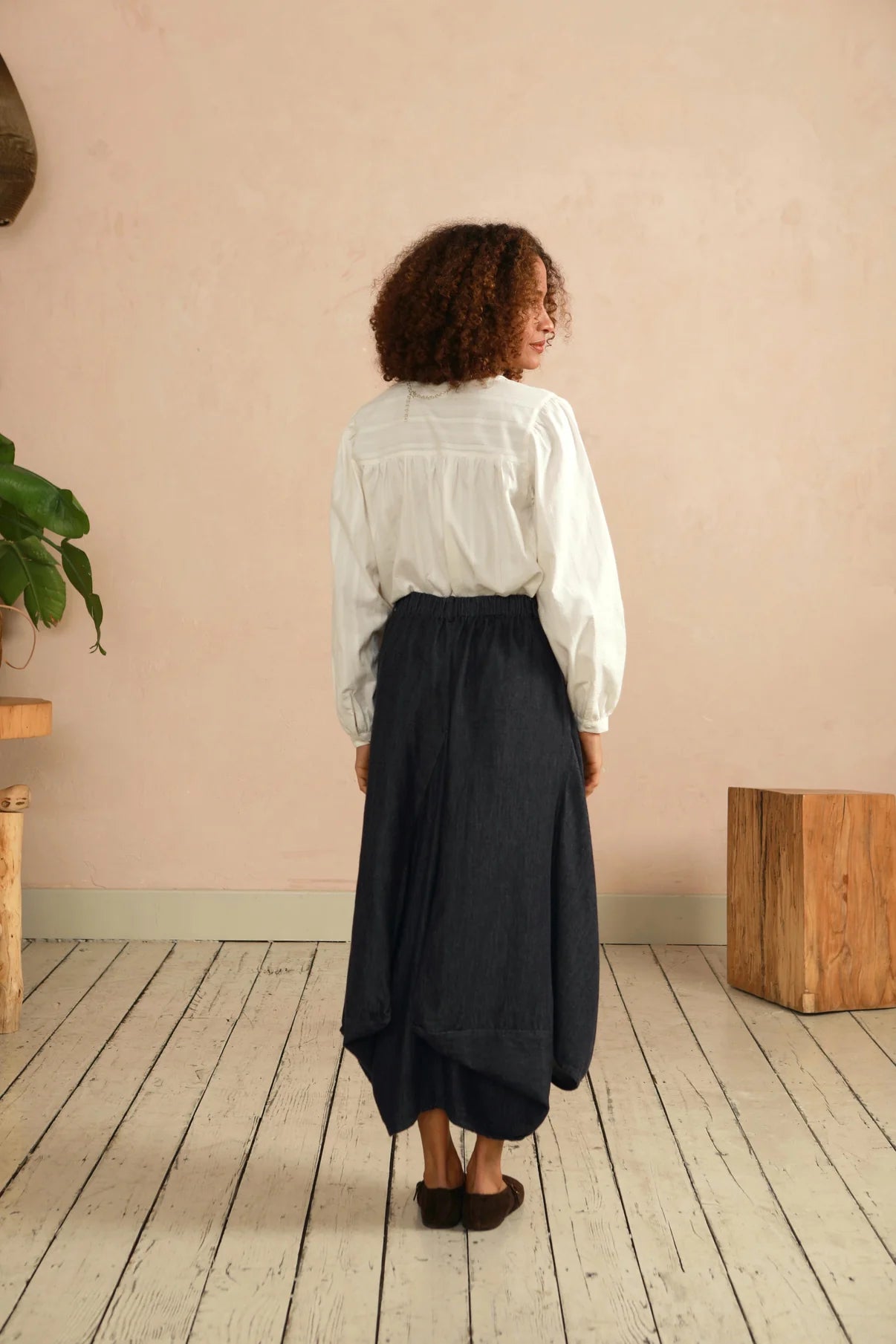 Laura Hand Woven Lace Weave White Blouse