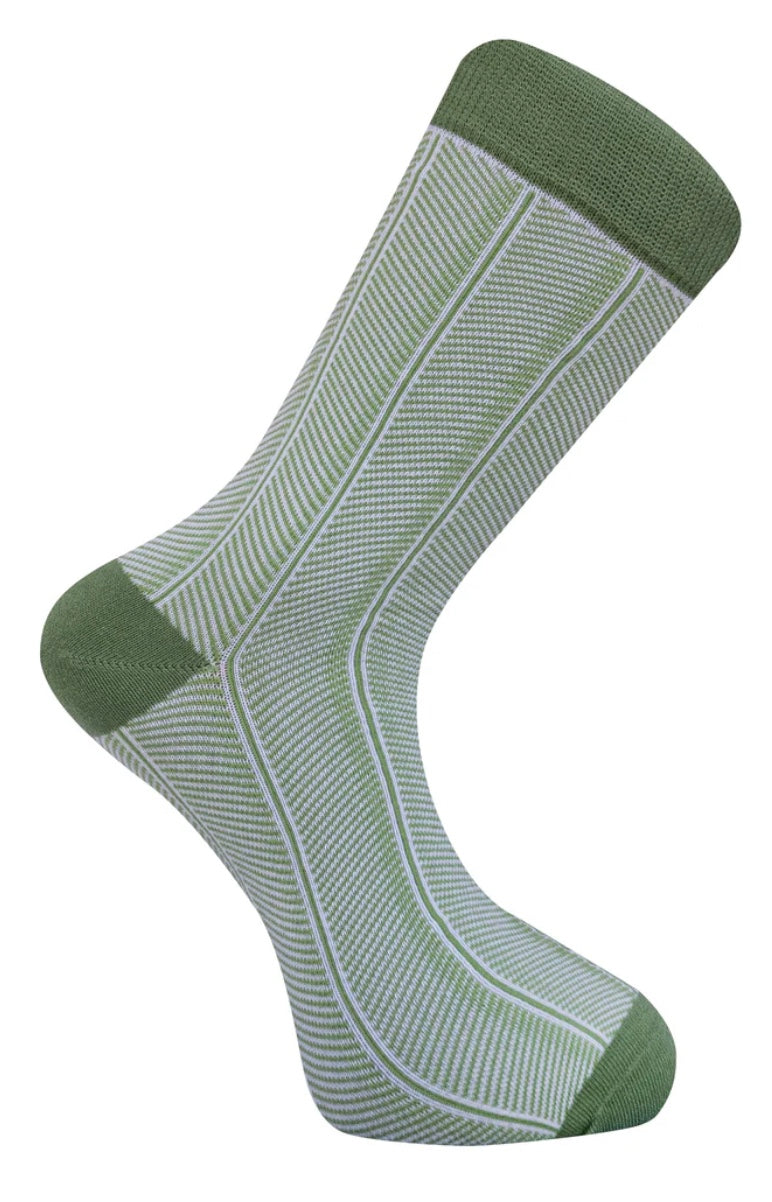 Herringbone Socks Green