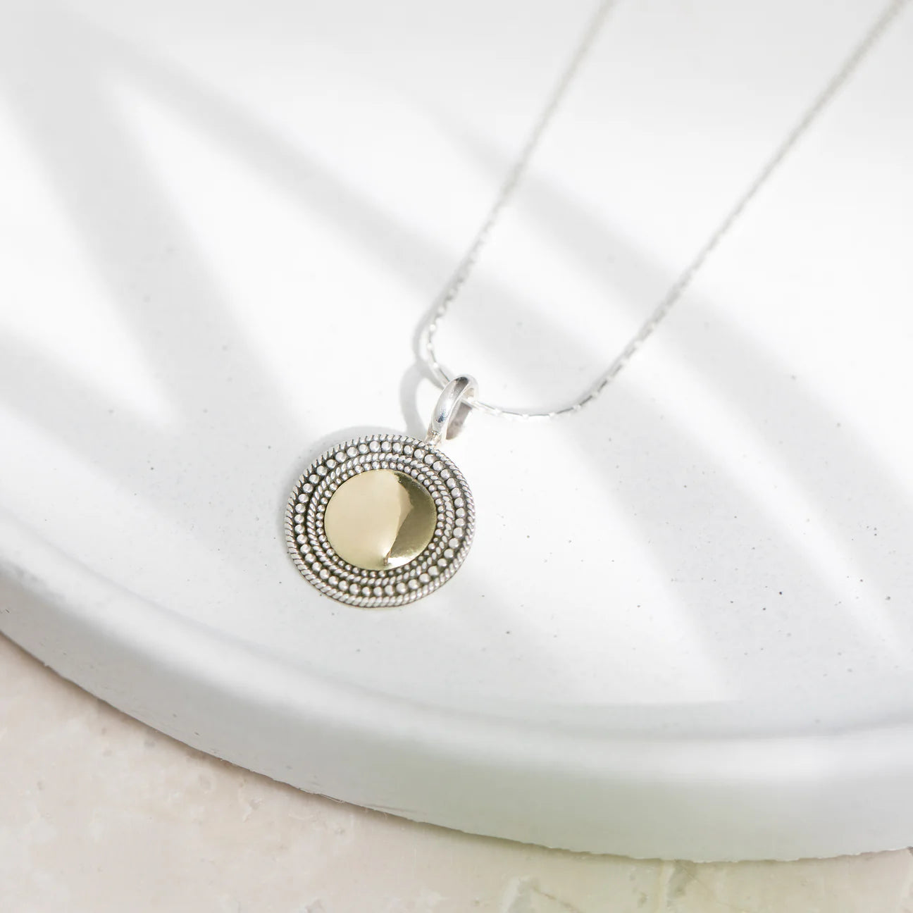 Agra Mixed Metal Pendant Necklace
