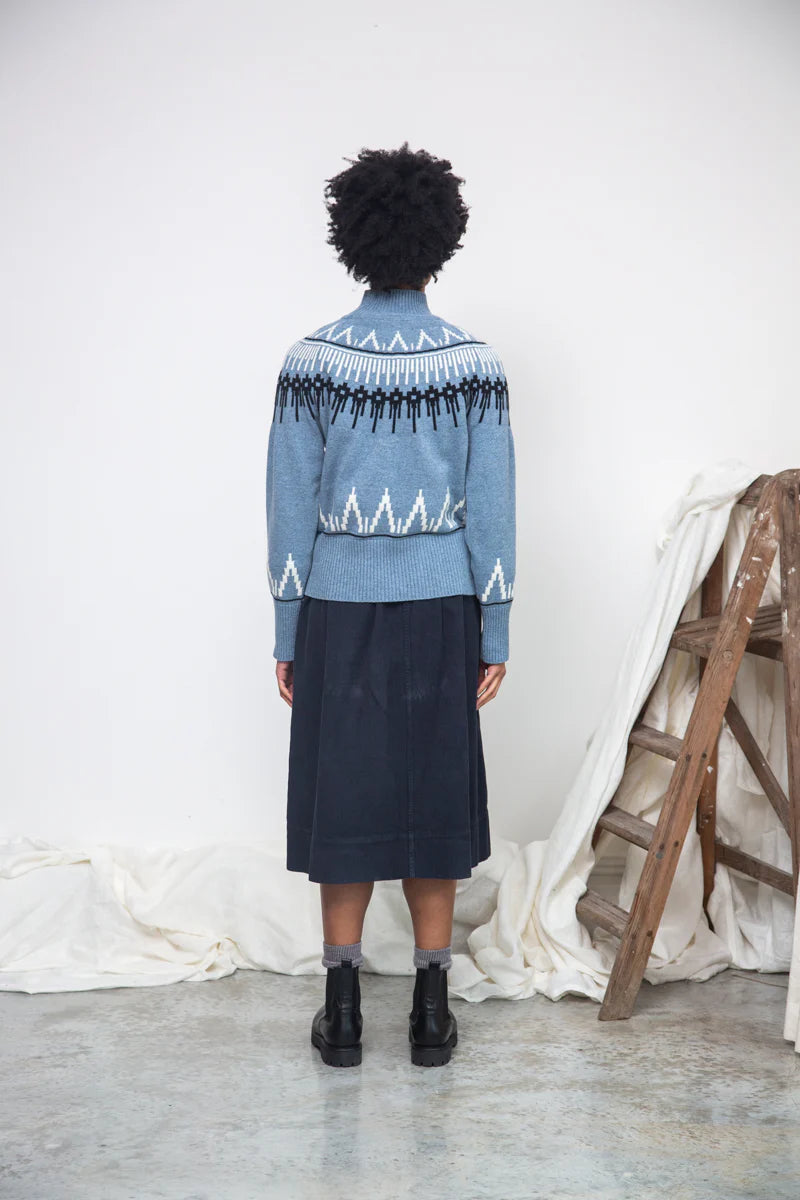 Hawthorne Recycled Wool Knitted Jumper Sky Blue Marl