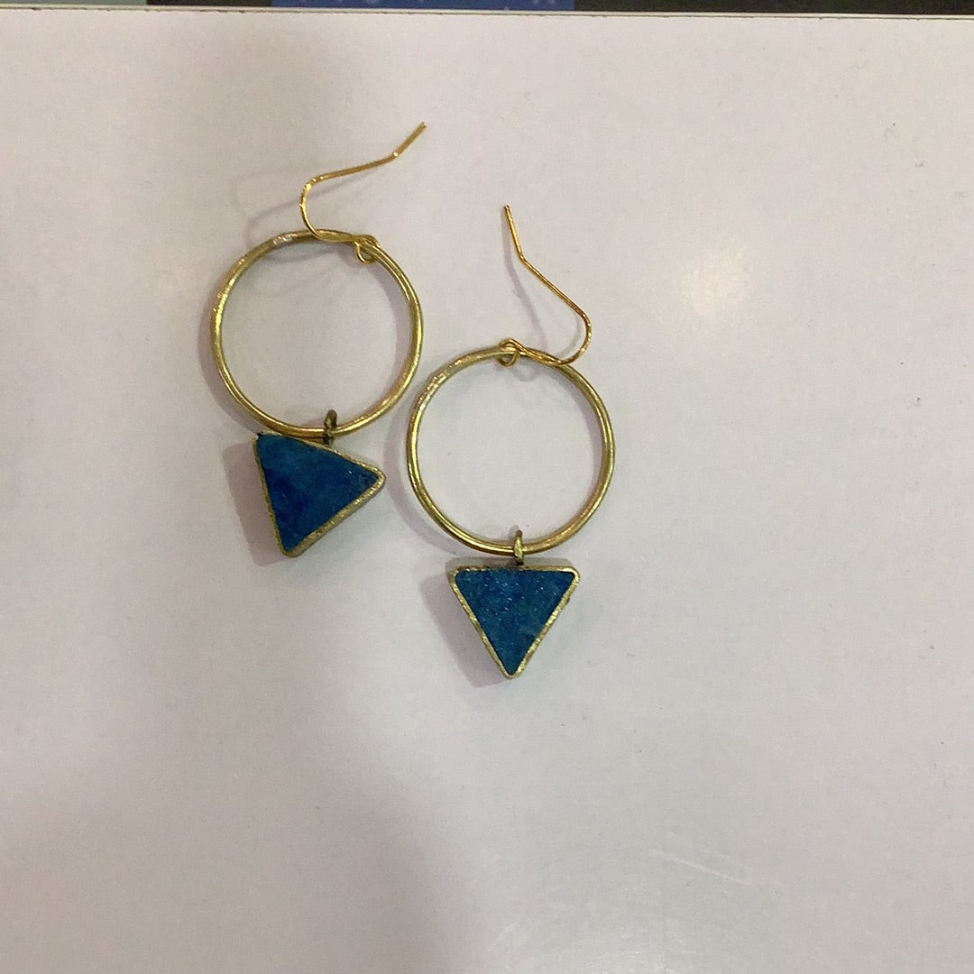 Era Waste Paper Earrings - blue