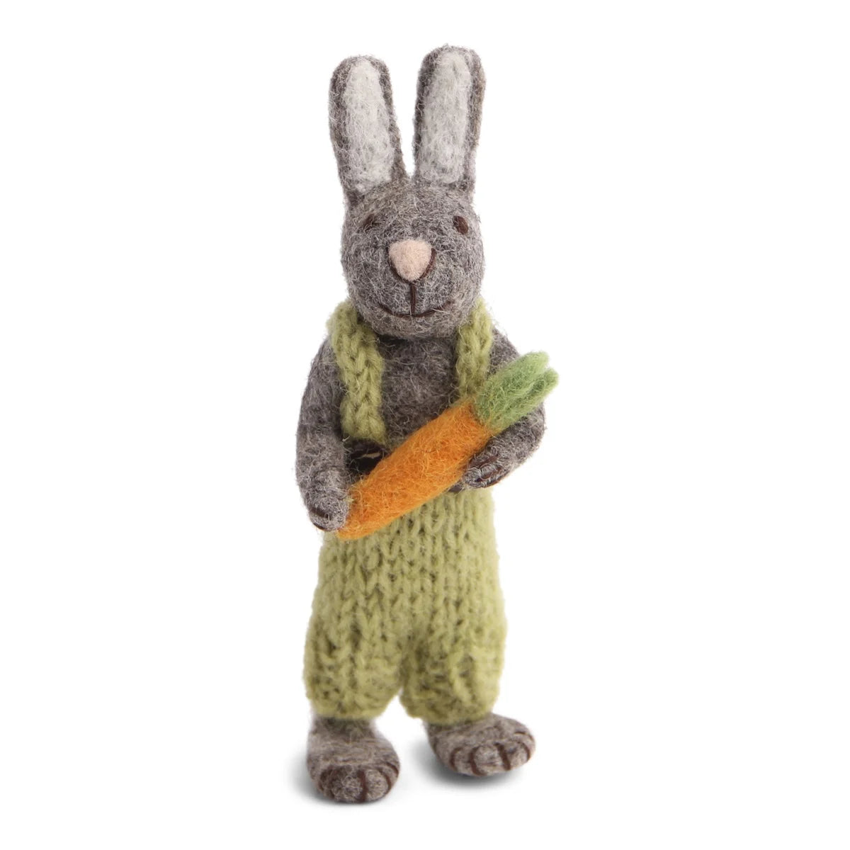 En Gry & Sif Grey Bunny with Green Pants and Carrot