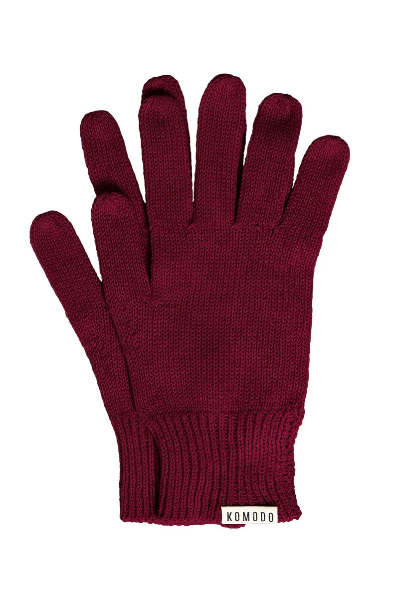 City Gloves Wine Red