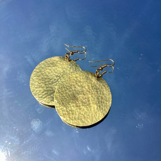 Brass Large Circle Earrings