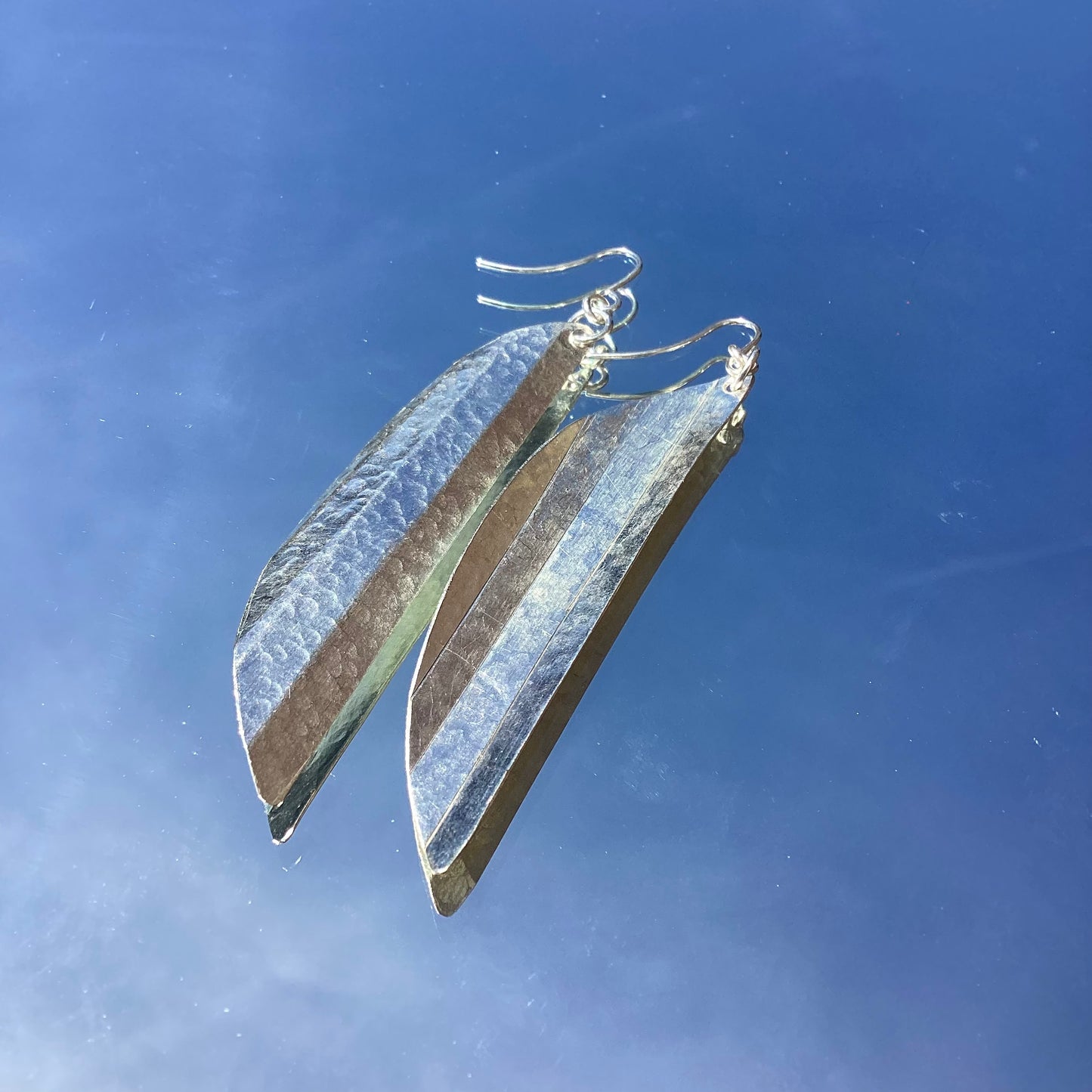 Medium Half Moon Earring Silver Plated