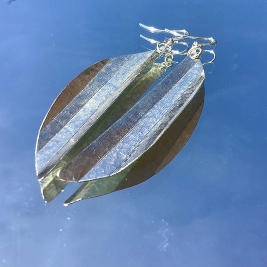 Medium Half Moon Earring Silver Plated