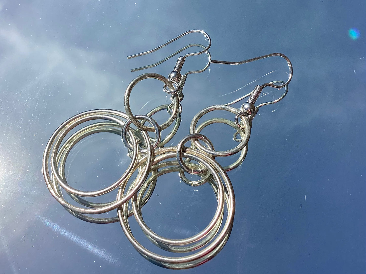 Bombolulu Medium Rings Earrings - Sliver Plated