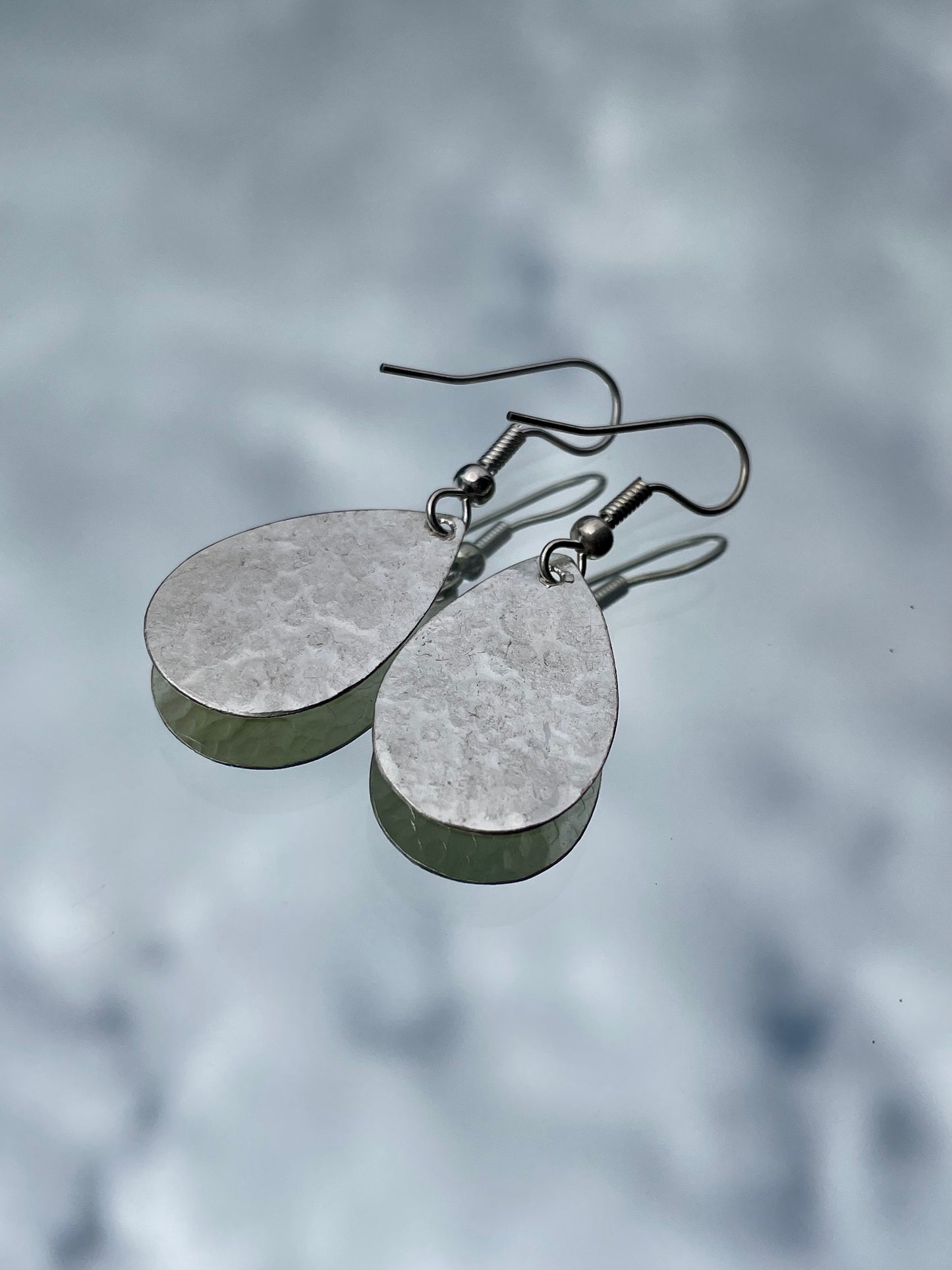 Small Mini Oval Earrings Silver Plated