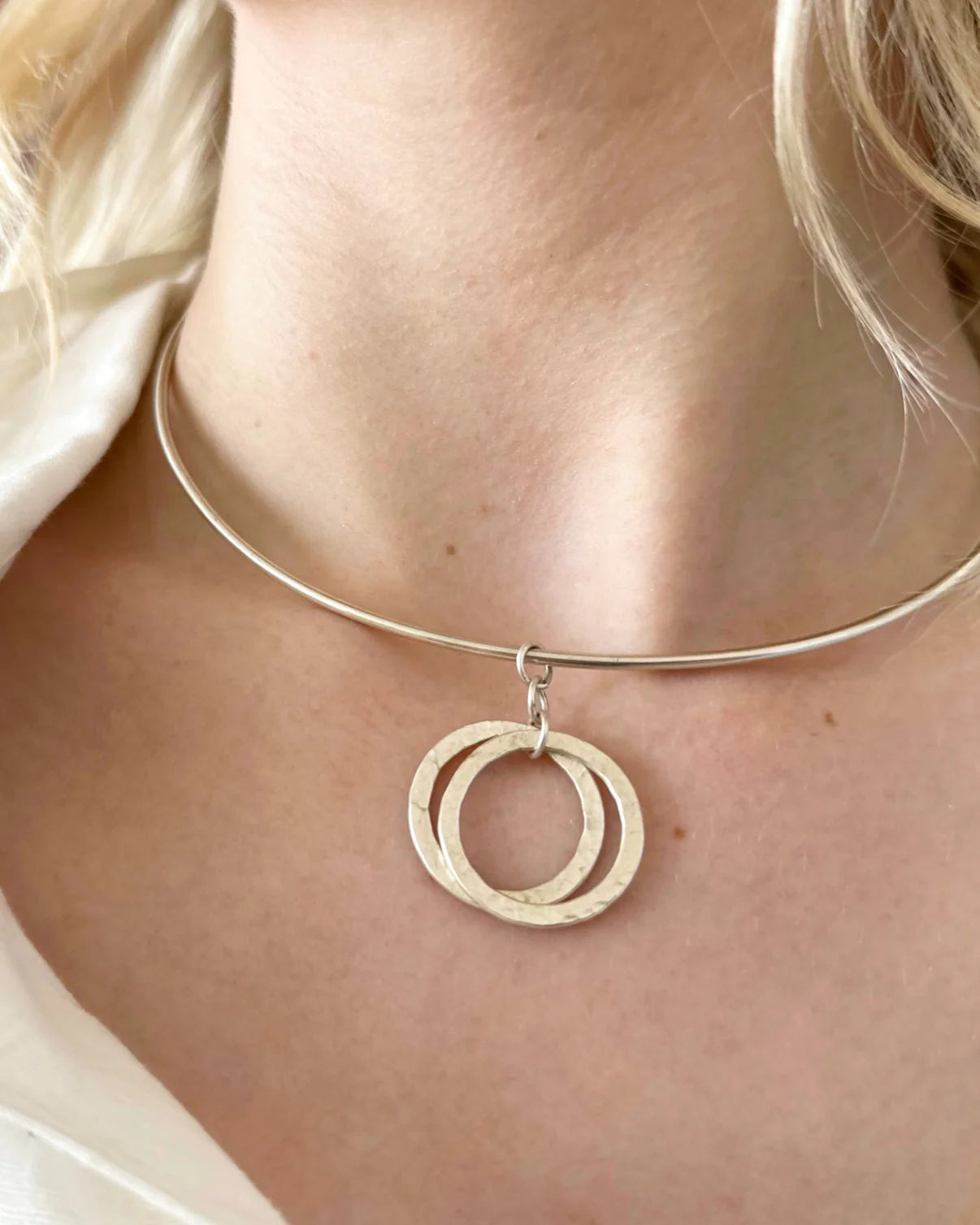 Two Moons Choker Silver Plated