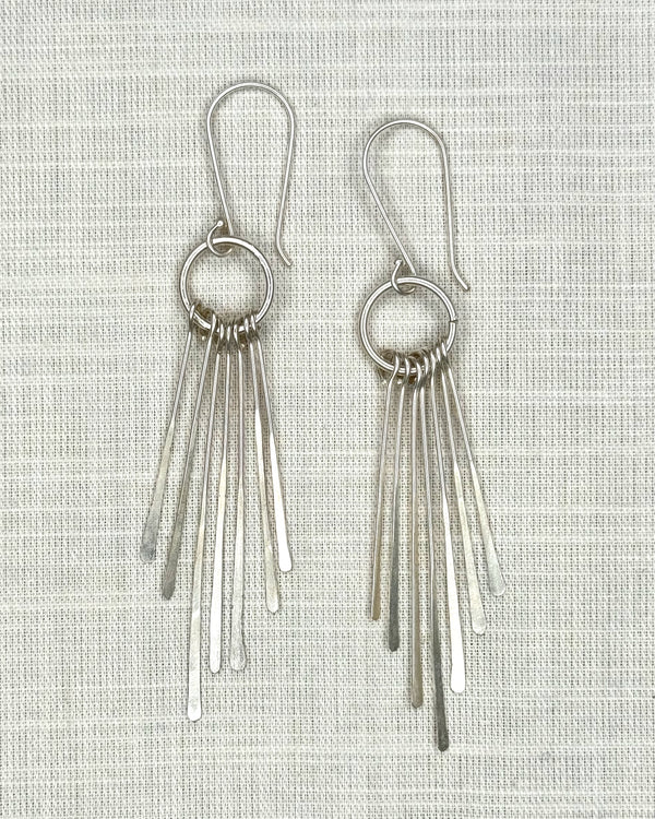 Sunray Earrings Silver Plated
