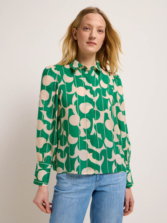 Graphic Dots Blouse - Green