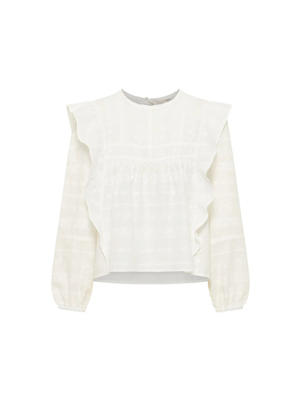 White Embroidered Blouse