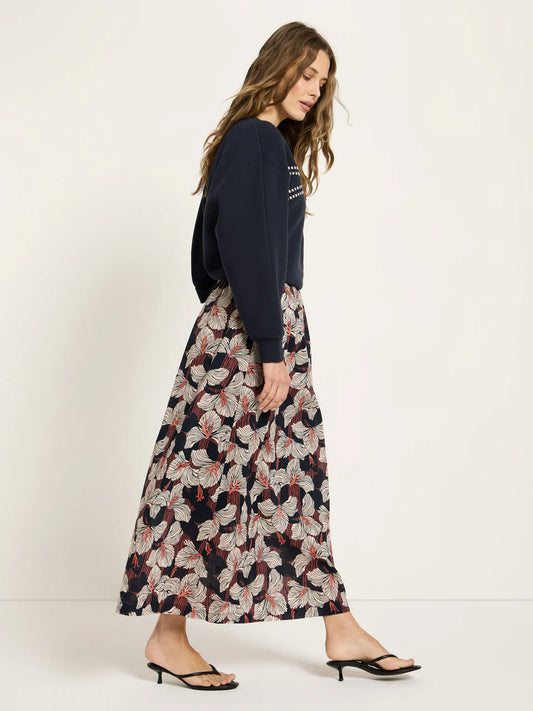 Print Bloom Skirt Onyx