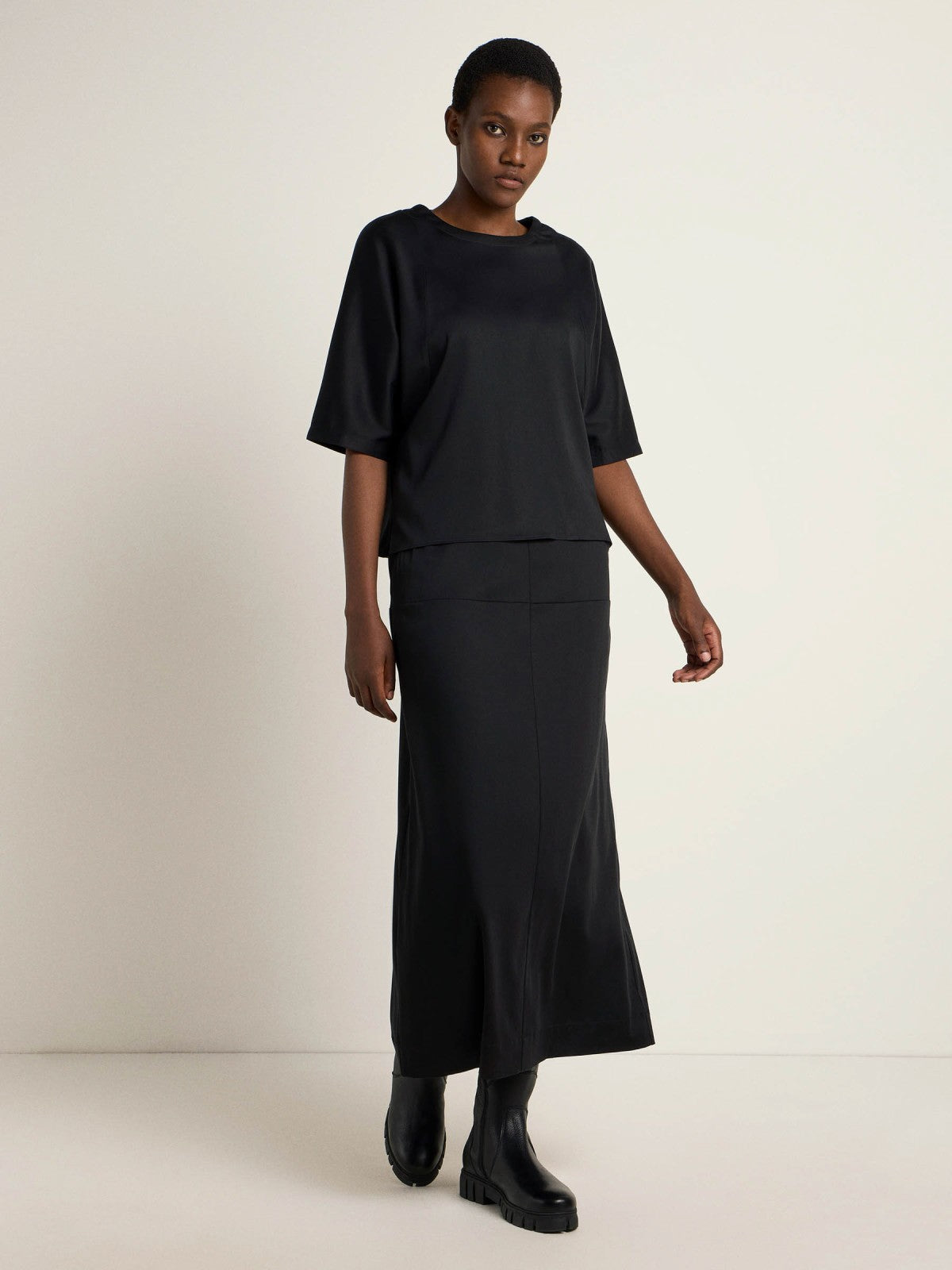 3/4 Sleeve Blouse Black