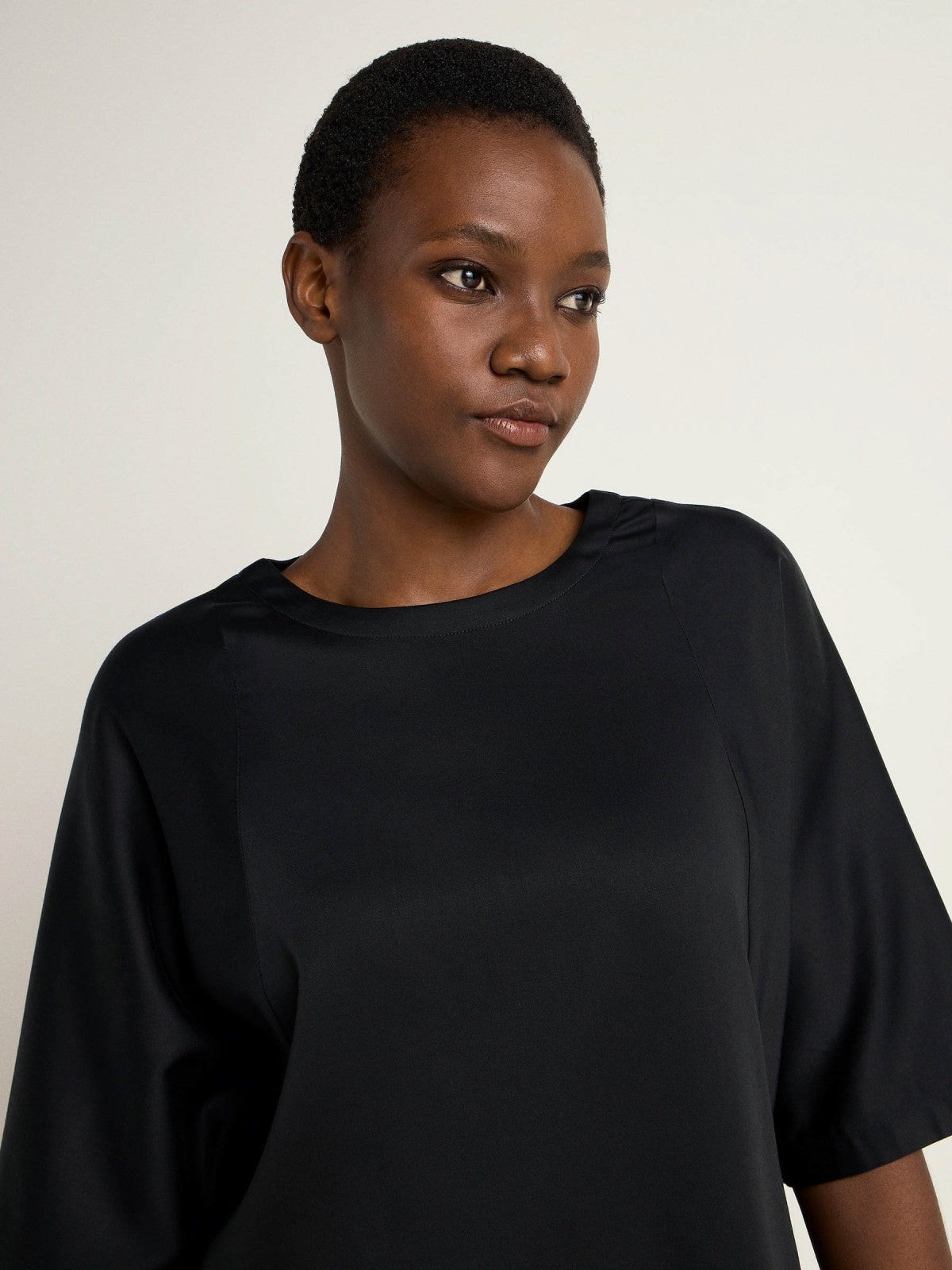 3/4 Sleeve Blouse Black