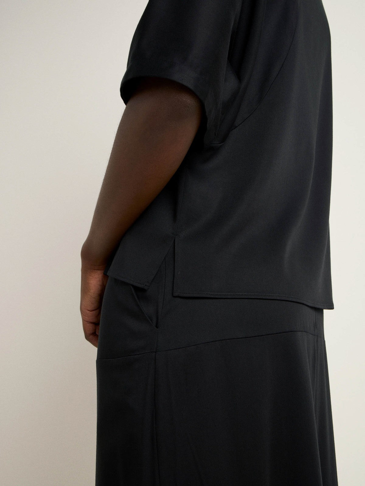3/4 Sleeve Blouse Black