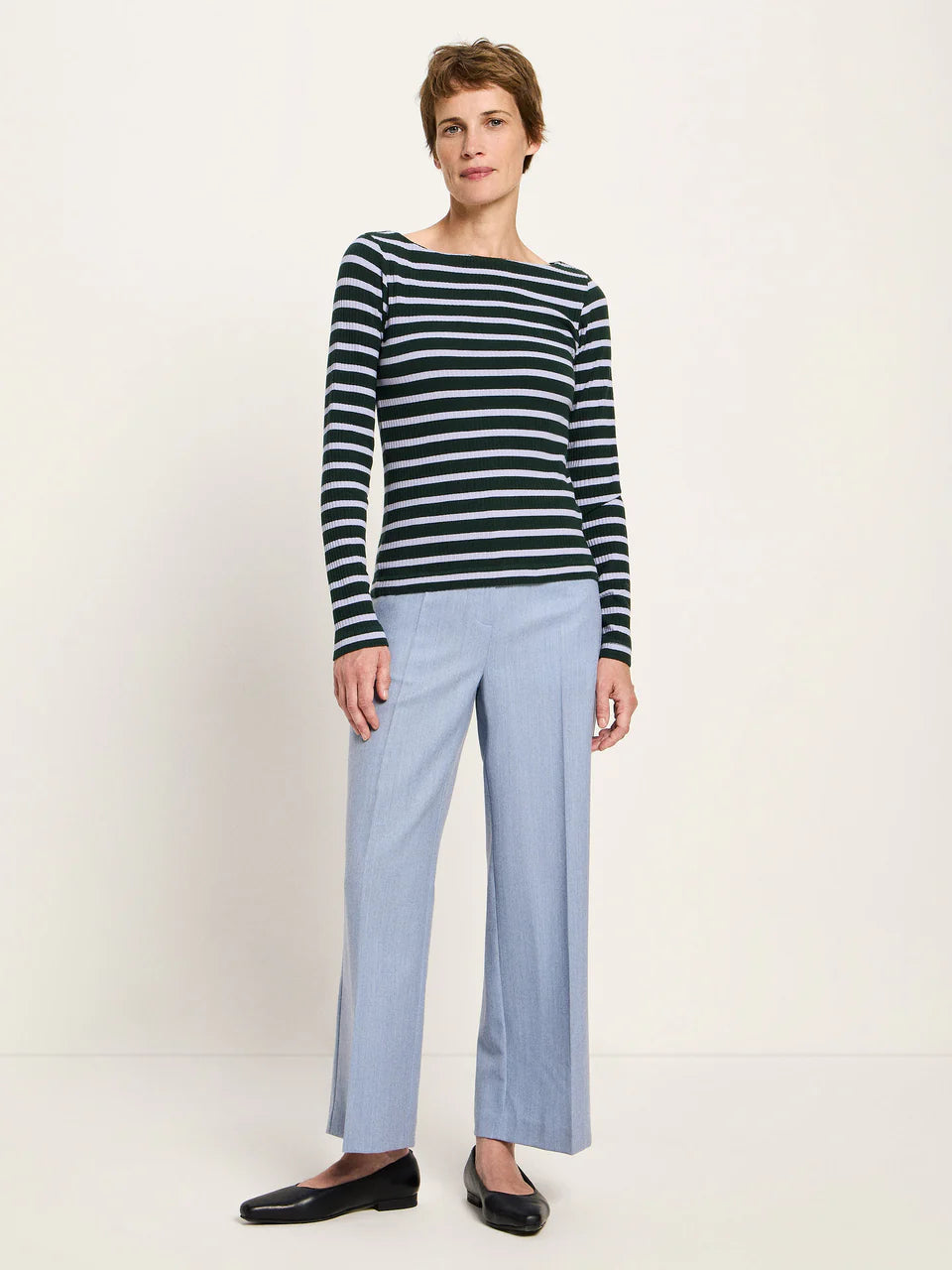 Boat Neck Shirt Shirt Forest & Lupine
