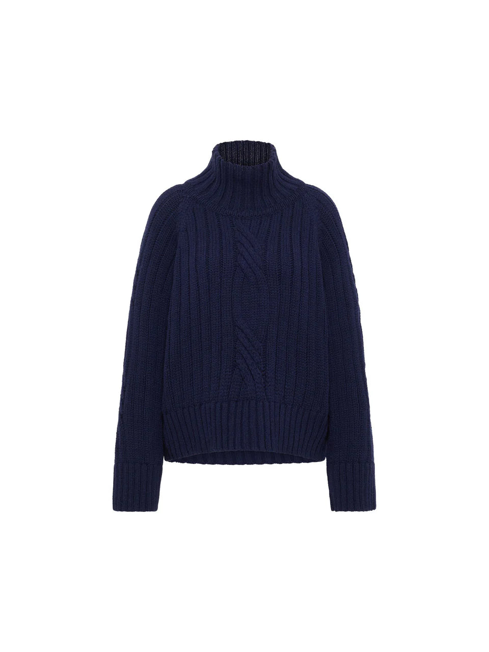 Oversized Ribbed Jumper Purple Blue Melange