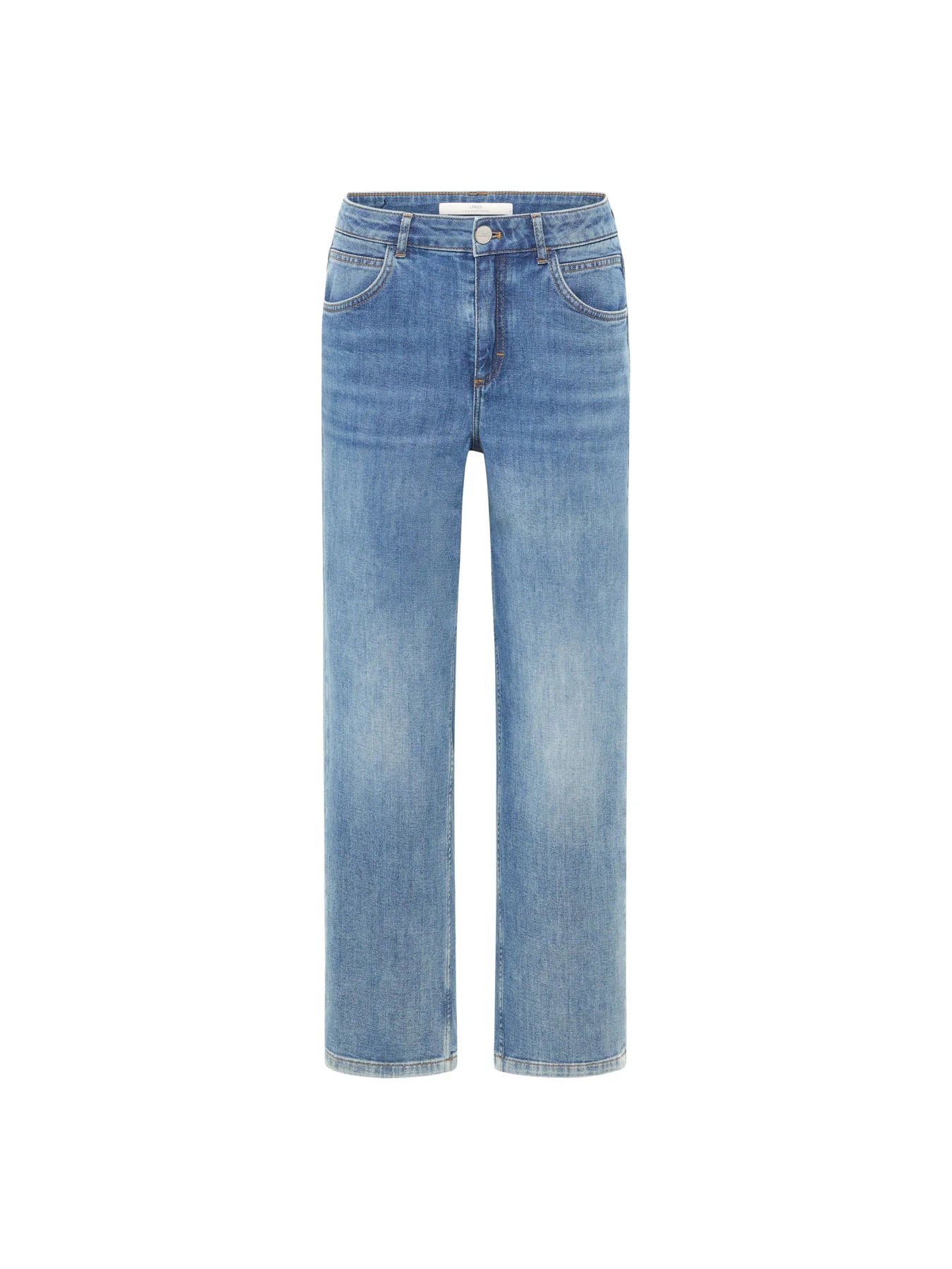 Straight Leg Jeans "SAGE" Stonewash Blue Denim