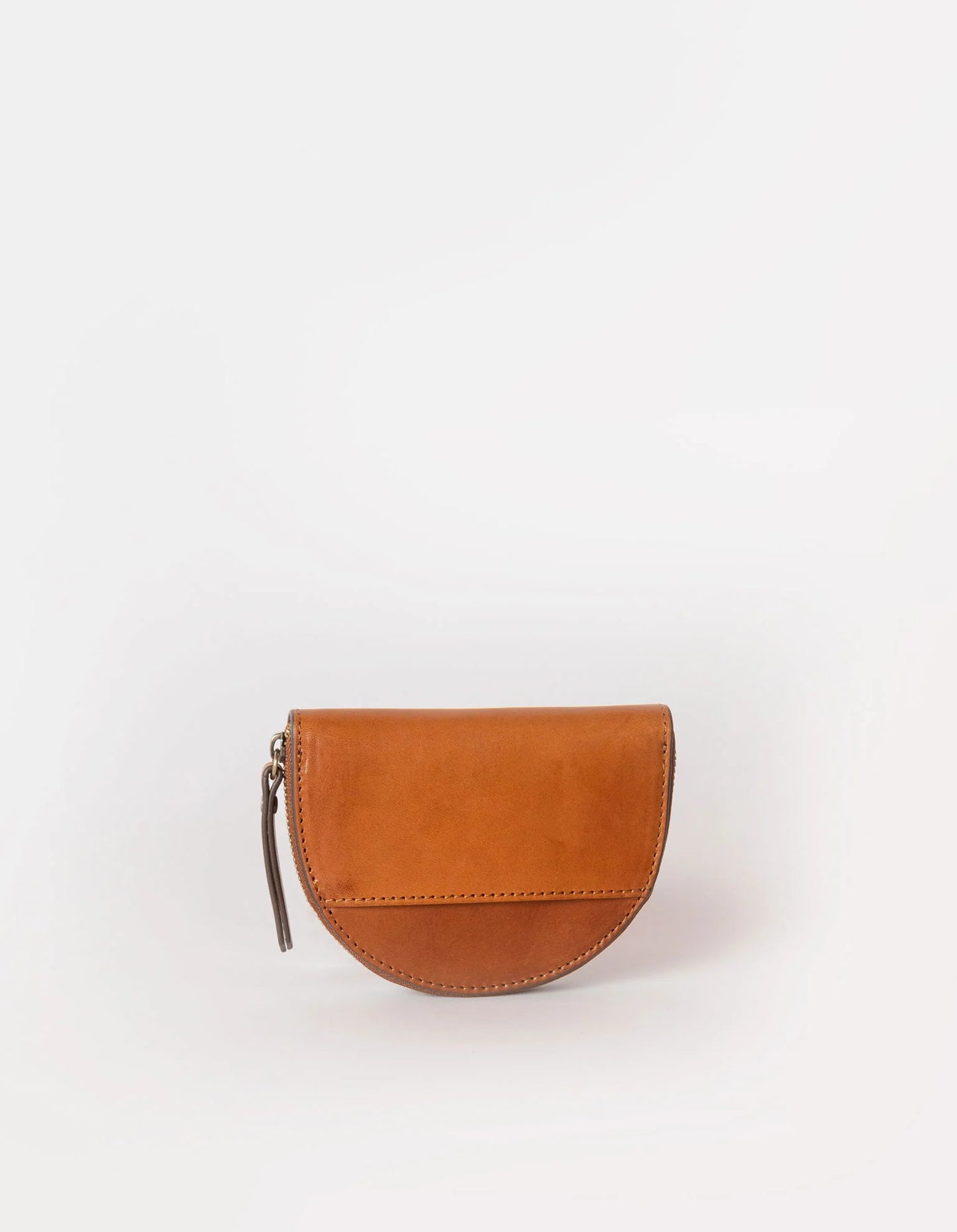 Laura Sustainable Leather Coin Purse - Cognac classic