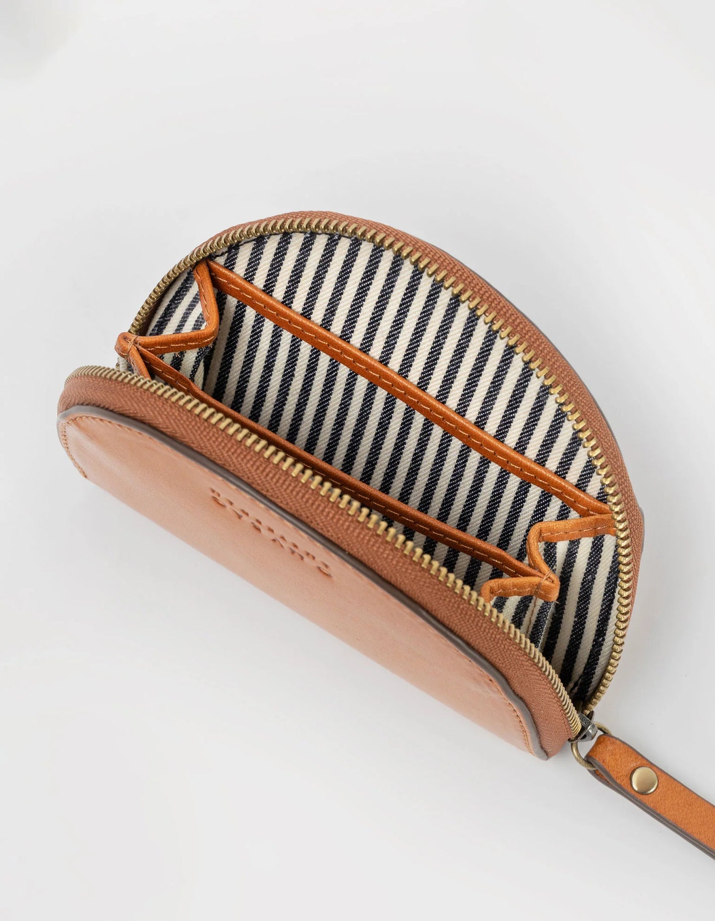 Laura Sustainable Leather Coin Purse - Cognac classic