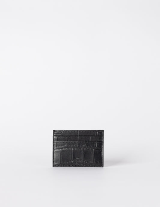 Mark's Card Case Croco Black