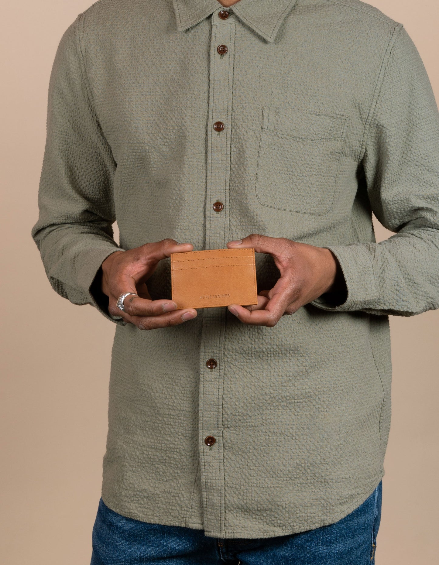 Mark's Card Case Apple Leather Cognac