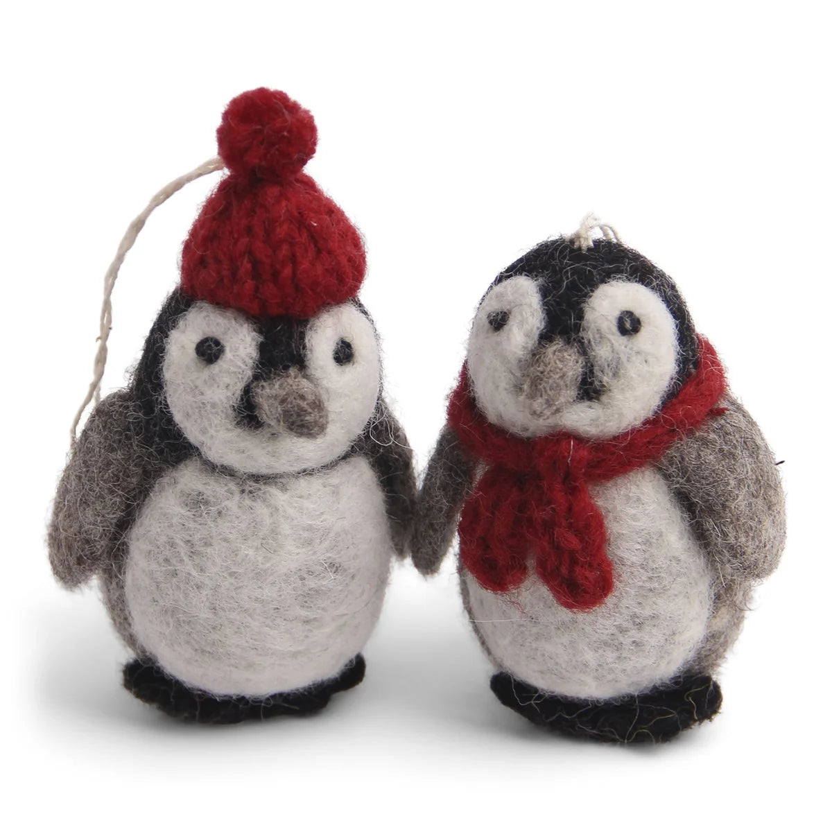 En Gry & Sif Penguin w Scarf and Hat Ornament - Set of 2