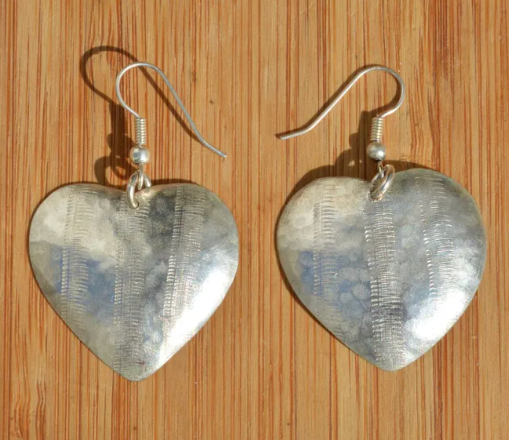 Silver Plated Heart Earrings