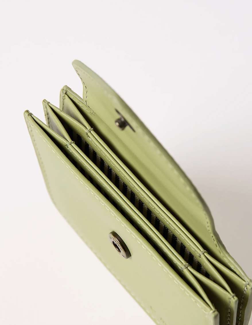 Harmonica Wallet Tea Green Classic Leather