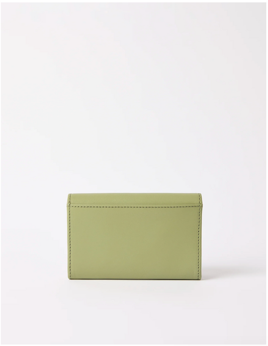 Jo's Purse Tea Green Classic Leather
