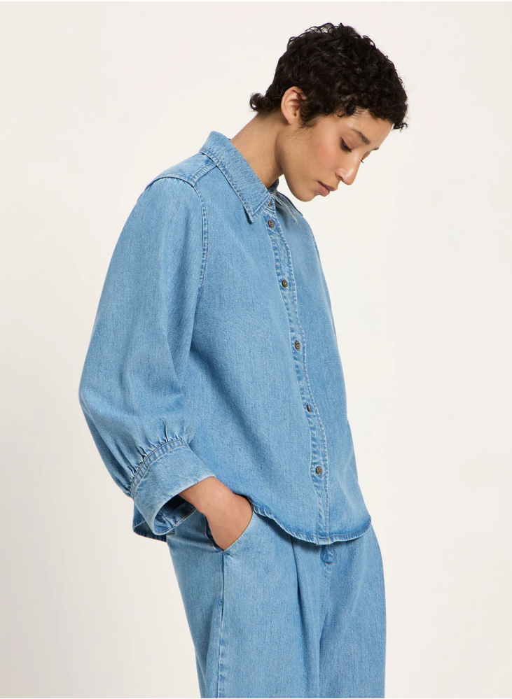 Jeans Blouse Mid Blue