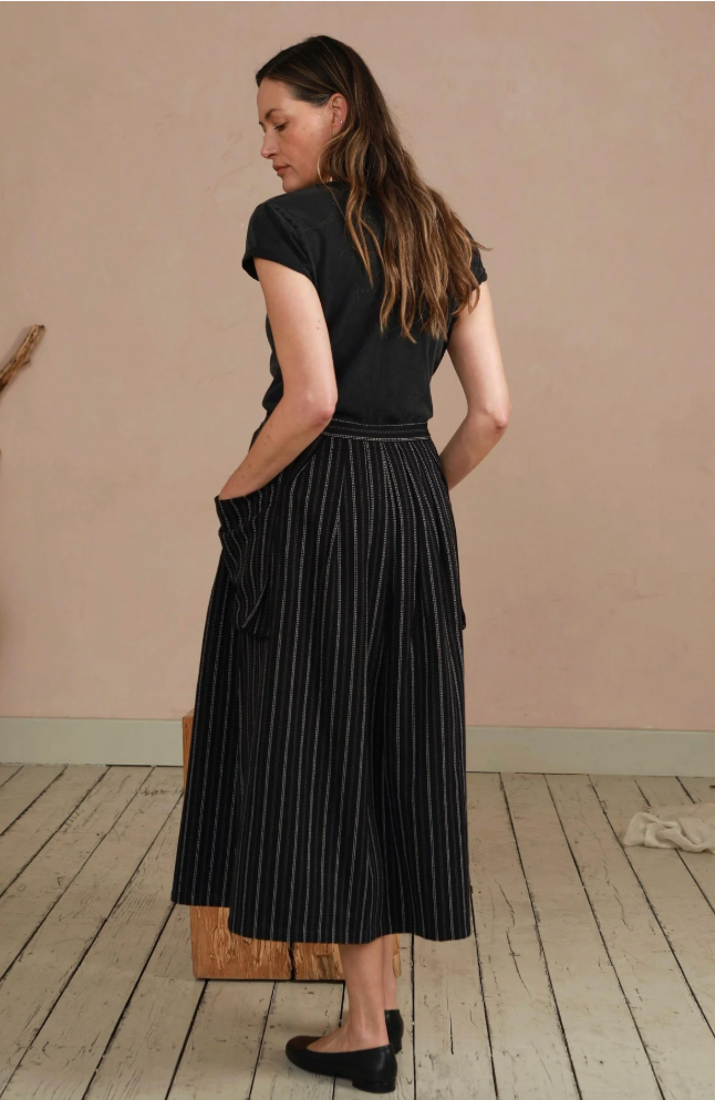 Black Stripe Stitch Ruth Skirt