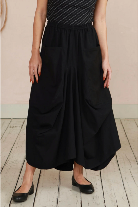 Black Twill Safia Skirt