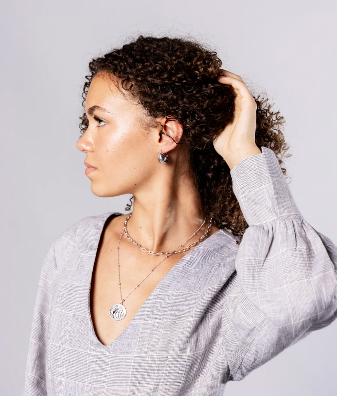 ZADIE Silver Ball Earrings
