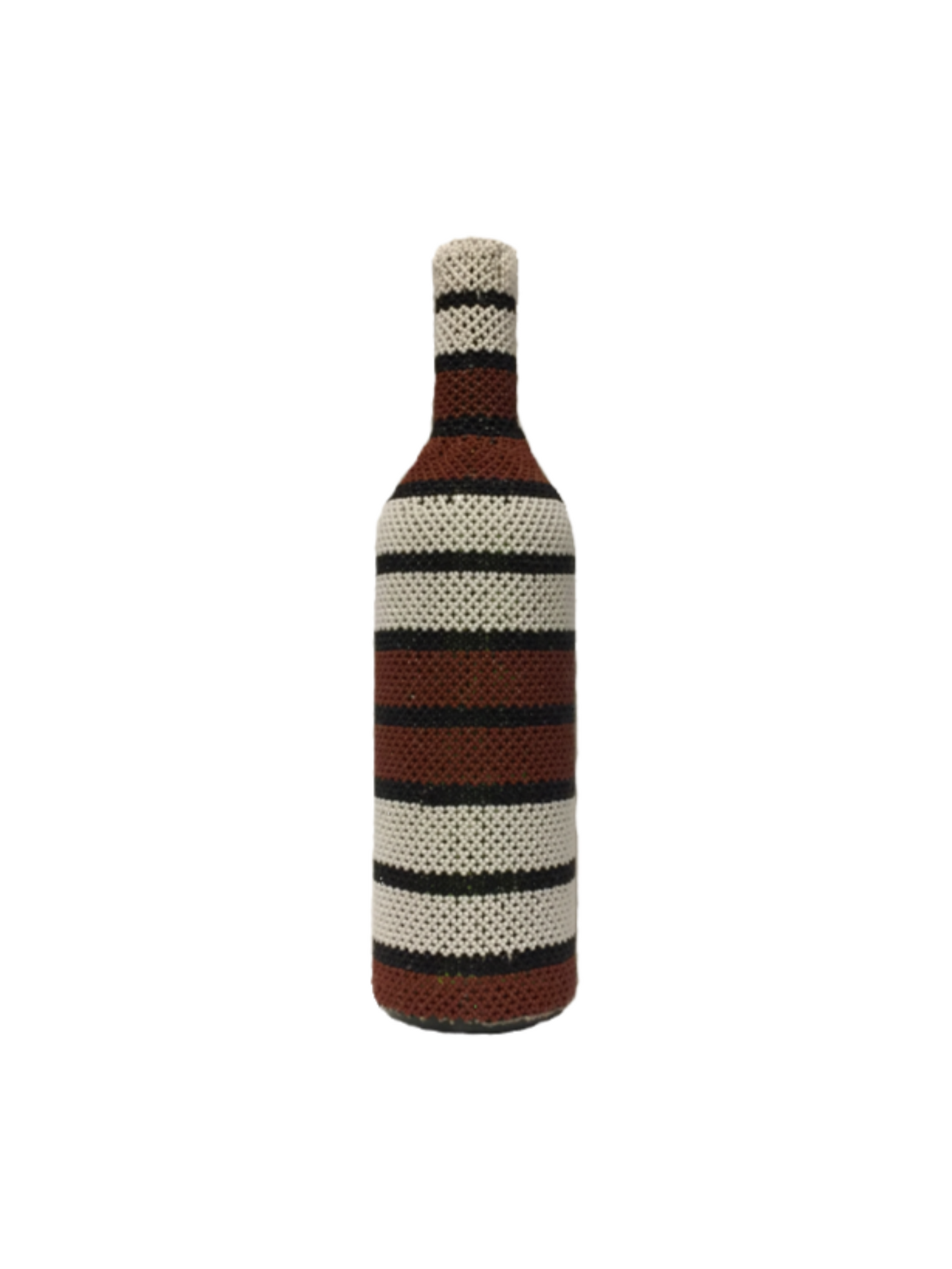 Beaded Bottle Brown Stripes