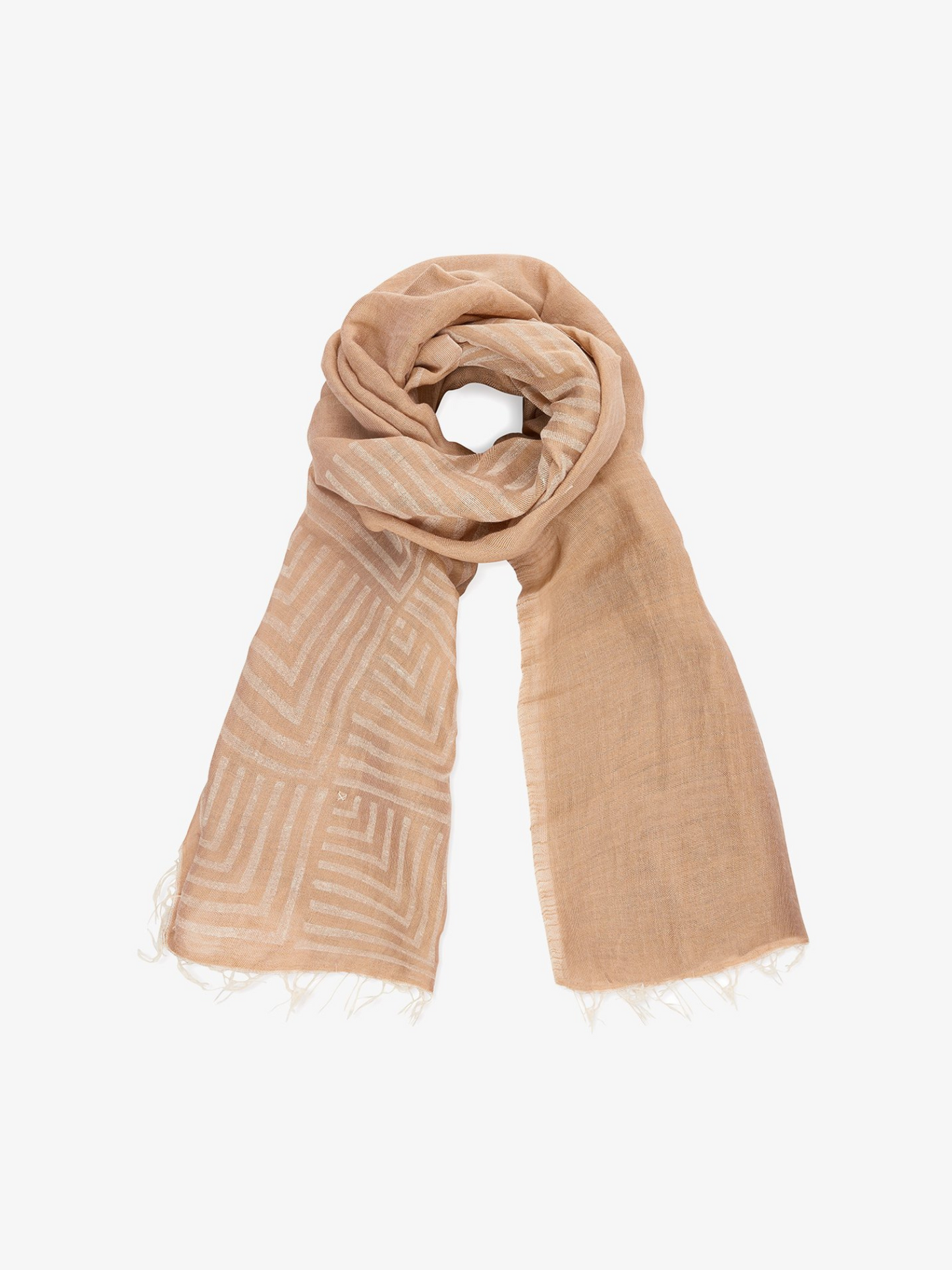Block Printed Scarf Sand