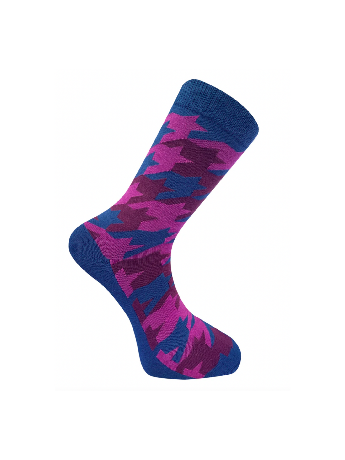 Houndstooth Socks Blue