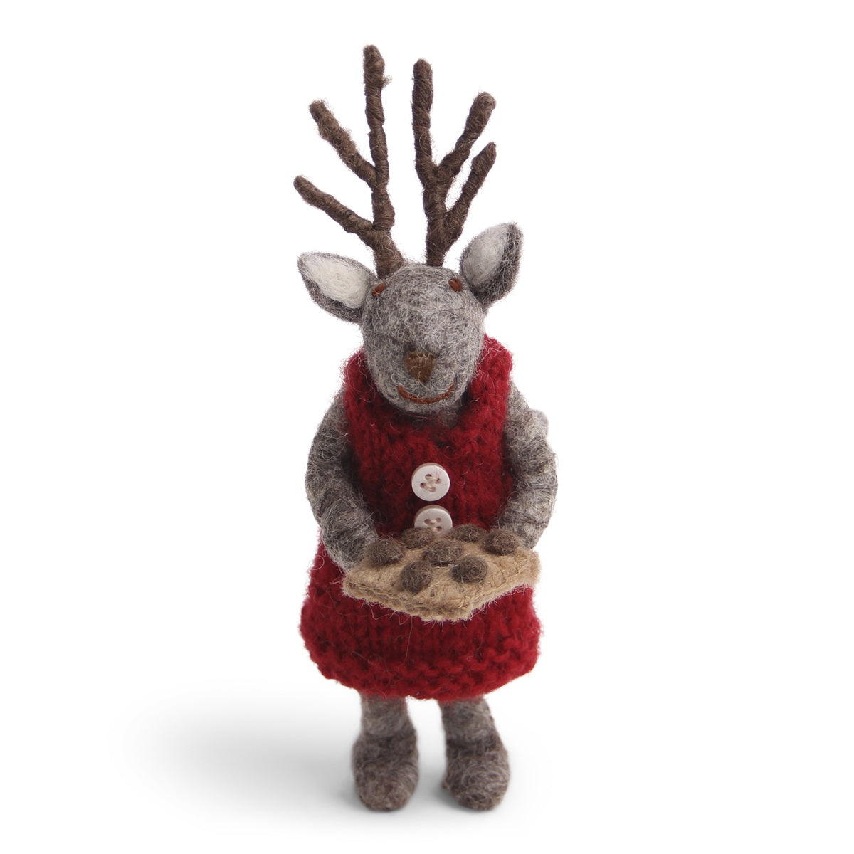 En Gry & Sif Small Grey Girly Deer with Baking Tray