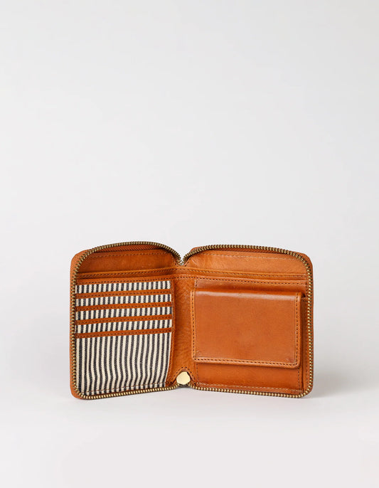 Leather Sonny Square Wallet Stromboli Leather Cognac
