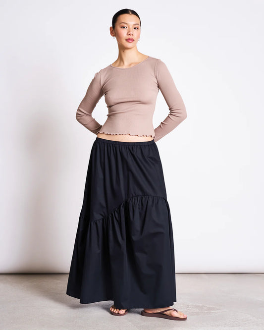 Alca Tiered Maxi Skirt