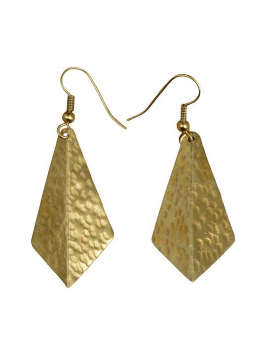 3D Small Triangle Earrings