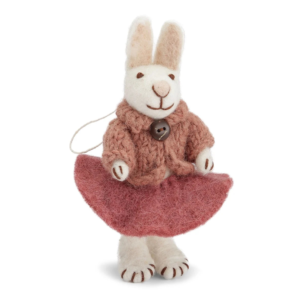 En Gry & Sif White Mouse with Rose Skirt & Jacket
